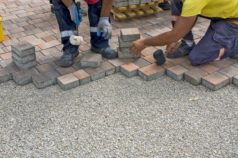 Paver Patio Installation Scene