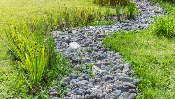 River Rock Garden Installation in Brownsburg